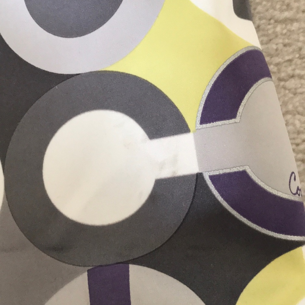 Coach Perry Lilac Julia Op Art Sateen Tote - Picture 9 of 11